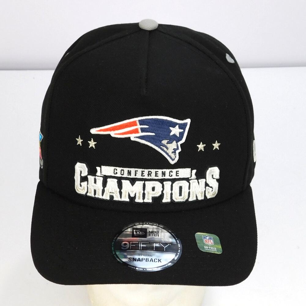 New England Patriots New Era 2025 AFC Champions Locker Room Snapback Hat NWT